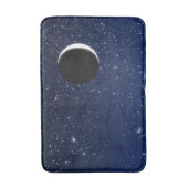 Tapis De Bain Ciel étoilé et lune à croissant, bleu profond à no (Devant (Vertical))
