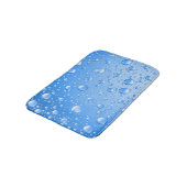 Tapis De Bain Ciel métallique Bleu Pluie gouttes (Angle)