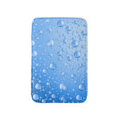 Tapis De Bain Ciel métallique Bleu Pluie gouttes (Devant (Vertical))