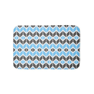 Tapis De Bain Ciel moderne bleu gris foncé Sonnerie géométrique