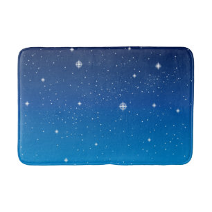 Tapis De Bain Ciel nocturne étoilé bleu profond