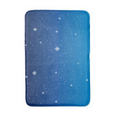 Tapis De Bain Ciel nocturne étoilé bleu profond (Devant (Vertical))