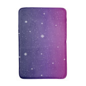 Tapis De Bain Ciel nocturne étoilé violet foncé (Devant (Vertical))