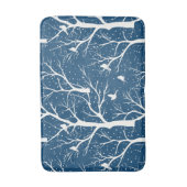 Tapis De Bain Ciel vintage Oiseaux blancs Snowflakes (Devant (Vertical))