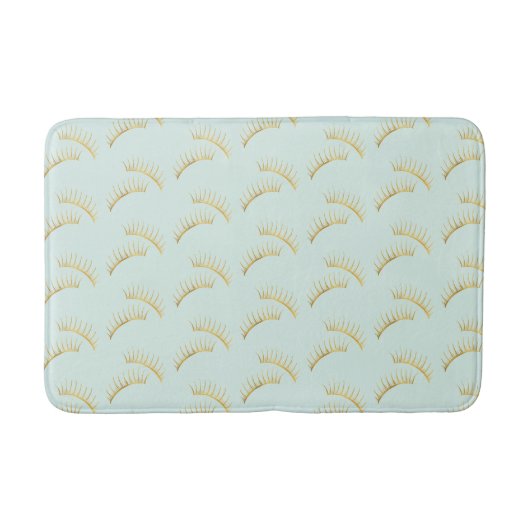 Tapis De Bain Cils en Or Menthe (Devant)