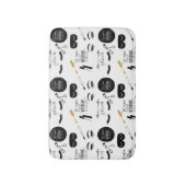 Tapis De Bain Cils Glam Noir Or (Devant (Vertical))