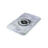 Tapis De Bain Cimetière en pierre de Marbre blanc noir (Angle)