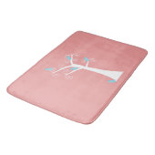 Tapis De Bain Cinq oiseaux bleus dans un arbre (Angle)