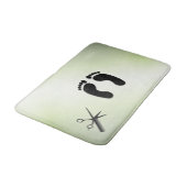 Tapis De Bain Ciseaux et Peigne Vert (Angle)