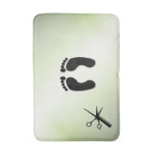 Tapis De Bain Ciseaux et Peigne Vert (Devant (Vertical))
