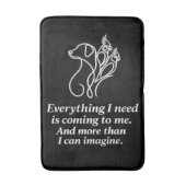 Tapis de bain citation affirmation manifestation (Devant (Vertical))