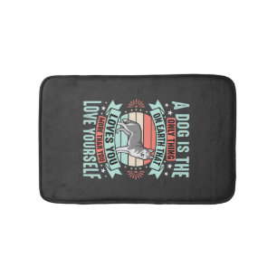 Tapis De Bain Citation Amoureux de Chien Graphique Husky Vintage