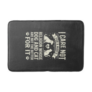 Tapis De Bain Citation de la religion du chien et du chat