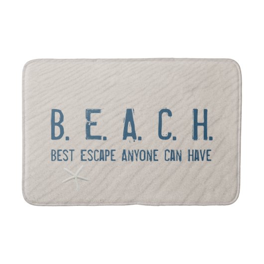 Tapis De Bain Citation De Plage À L'Épée Blanche (Devant)