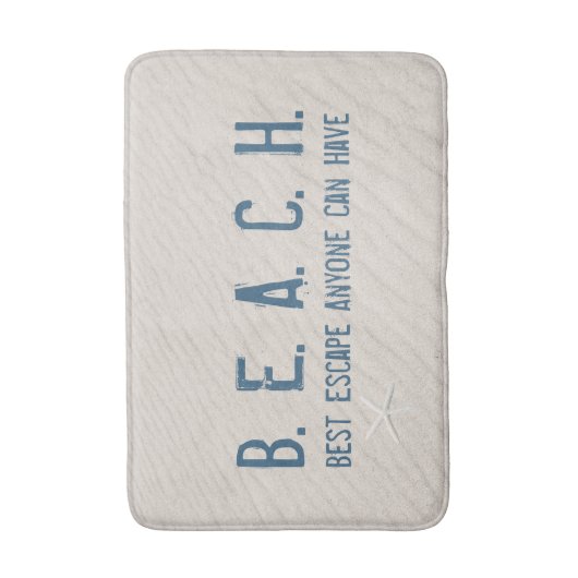 Tapis De Bain Citation De Plage À L'Épée Blanche (Devant (Vertical))