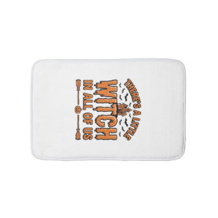 Tapis De Bain Citation de sorcière d'Halloween Design vectoriel