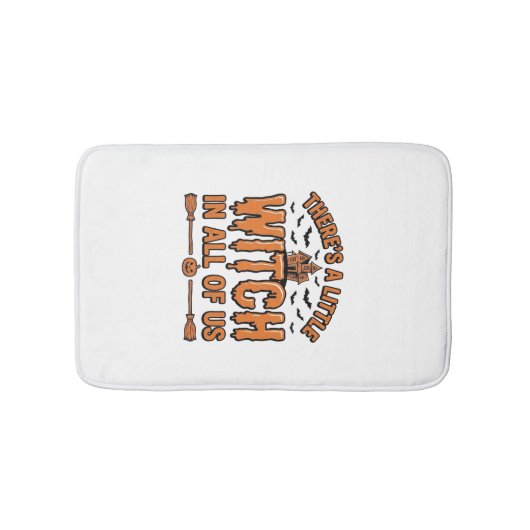 Tapis De Bain Citation de sorcière d'Halloween Design vectoriel (Devant)