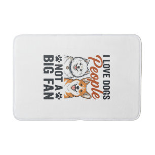 Tapis De Bain Citation drôle d'amant de chien Gravure vintage ve