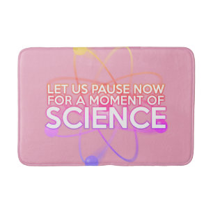 Tapis De Bain Citation scientifique rose moderne et drôle