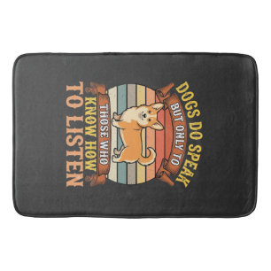Tapis De Bain Citation Vintage sur les chiens Corgi qui parlent