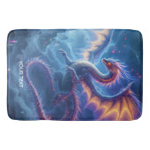 Tapis De Bain Cité fantastique du dragon bleu mignon (Devant)