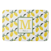 Tapis De Bain Citron jaune Nom du monogramme (Devant)
