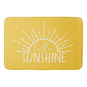 Tapis De Bain Citron Jaune Simple Moderne Bonjour Soleil