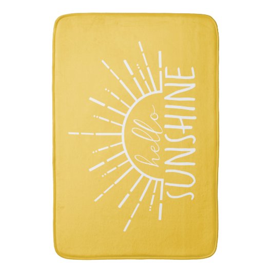 Tapis De Bain Citron Jaune Simple Moderne Bonjour Soleil (devant Vertical)