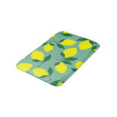Tapis De Bain Citron simple, Arrière - plan vert. (Angle)