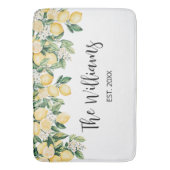 Tapis De Bain Citronnier jaune monogramme (devant Vertical)