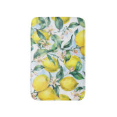 Tapis De Bain citrons d'aquarelle, branche d'agrumes frais. (Devant (Vertical))