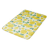 Tapis De Bain citrons d'aquarelle - jaune et vert (Angle)