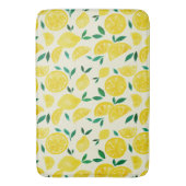 Tapis De Bain citrons d'aquarelle - jaune et vert (devant Vertical)