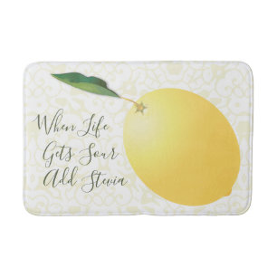 Tapis De Bain Citrons Fruits d'agrumes Citation amusante