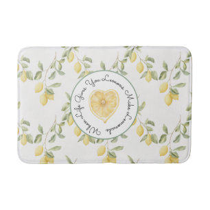 Tapis De Bain Citrons Jaunes Jus de Citron