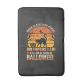 Tapis De Bain Citrouille Chat Noir Halloween Design Vectoriel (Devant (Vertical))