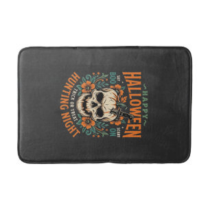 Tapis De Bain Citrouille Crâne Halloween Chasse Nuit Design_1