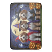 Tapis De Bain Citrouille de chien Cockapoo Halloween drôle (devant Vertical)