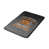Tapis De Bain Citrouille de vampire drôle d'Halloween (Angle)