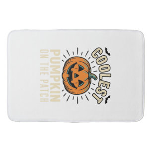 Tapis De Bain Citrouille d'Halloween la plus cool du jardin Vint