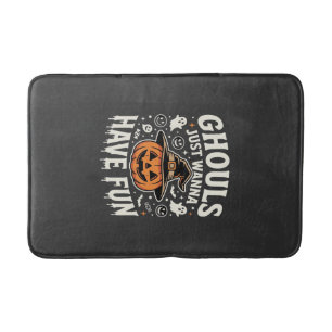 Tapis De Bain Citrouille d'Halloween Les goules veulent juste s'