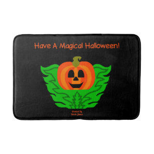 Tapis De Bain Citrouille d'Halloween magique Mat de bain moyen
