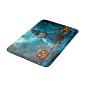 Tapis De Bain Citrouille éffrayant et Snowman, scène d'Halloween (Angle)