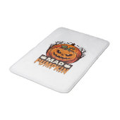 Tapis De Bain Citrouille Folle Halloween Dessin de Gravure Vinta (Angle)