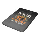 Tapis De Bain Citrouille la plus cool du patch Design Halloween (Angle)