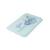 Tapis De Bain Citrouille turquoise bleu turquoise automne automn (Angle)