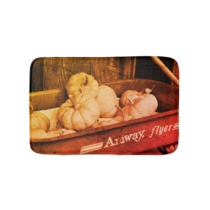 Tapis De Bain Citrouilles Dans Le Vieux Wagon À Sepia Perturbé V