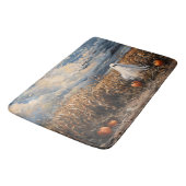 Tapis De Bain Citrouilles de champ de maïs fantôme lunatique (Angle)