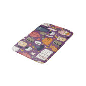 Tapis De Bain Citrouilles d'Halloween, motif sorcier sans coutur (Angle)