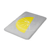 Tapis De Bain Citrus Citron Blanc bain mat gris (Angle)